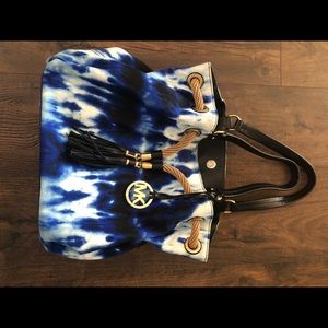 Michael Kors Marina Large Tie Dye Blue Tote